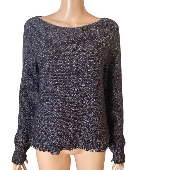 Eileen Fisher Fringe Hem Sweater Womens Small Wool Yarn Blend - Picture 4 of 12